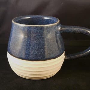 Blue handmade ceramic mug