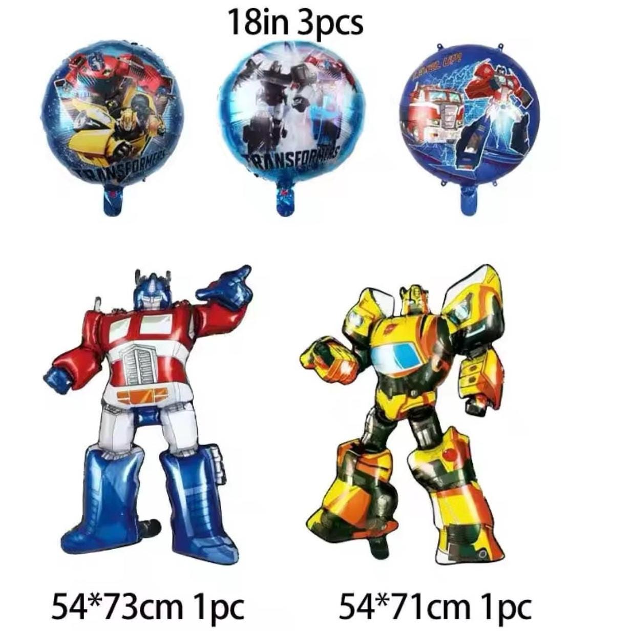 5pc transformers party balloon set | transformer birthday party | transformer banner