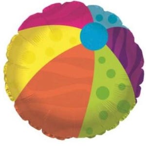 Beach ball balloon | summer birthday party balloons | beach pool party