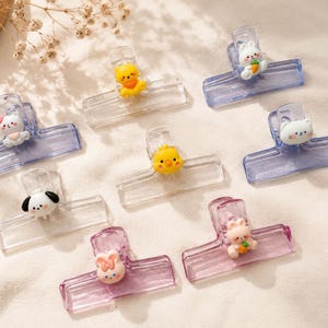 Cute Animal Plastic Binder Clips | Fun Stationery Accessories