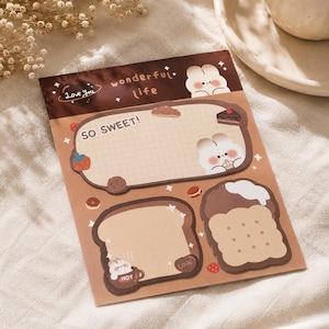 Bakery-Inspired Sticky Notes: Kawaii Dessert Memo Pad