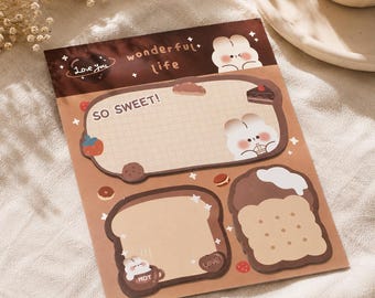 Bakery-Inspired Sticky Notes: Kawaii Dessert Memo Pad