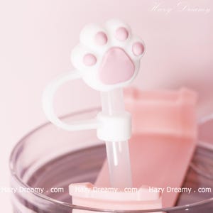 Cute Pet Paw Straw Cover - Reusable Tumbler Accessory, Hygienic Cup Sleeve Perfect for School & On-the-Go, Adorable Gift Idea
