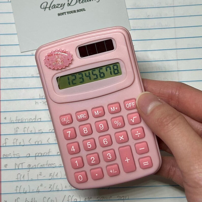 Pink Kawaii Calculator – Desk Accessory - Etsy