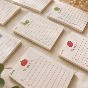 Mini To Do List Notepad, Fruit Design Pocket Checklist Pad, Kawaii Daily Planner Notepad