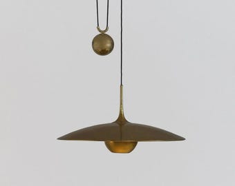 Luminária pendente moderna em latão | Luminária suspensa de meados do século | Luminária de teto minimalista | Iluminação para ilha de cozinha
