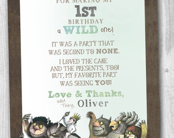 Where The Wild Things Are Thank You Notes