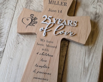 25th Anniversary Gift for Couples, Twenty-fifth Personalized Anniversary Gifts, 25th wedding anniversary gifts, 25th anniversary party gifts