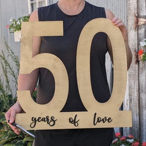 Alternative au livre d'or 50e, Livre d'or 50e mariage, Décorations 50e anniversaire pour fête, Décorations 50e anniversaire pour fête