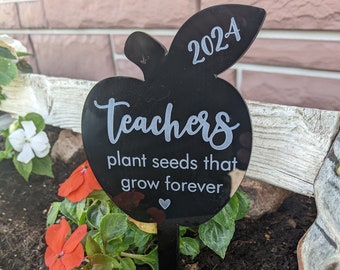 Teacher Gift Plant Marker for Gift, Teacher Plant Seeds Plant Stake, Teacher Appreciation Plant Marker