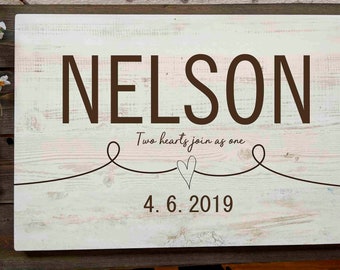 Personalized Last Name Wedding Sign, last name wedding sign, personalized wedding sign, couple's gift, gift for wedding, last name gift