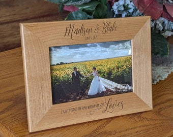 wedding picture frame for couple, my soul loves wedding frame, wedding frame gift for her