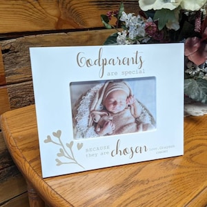 Godparent Thank you gift, Godparents picture frame, Baby God Parent personalized Frame, Godparent gifts for couple,  gift for Godparents