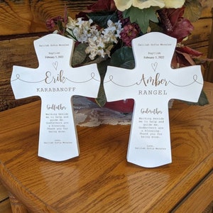 Godparents Cross from Godchild , Small 6x8 Godparent Proposal Gift for Godmothers, Godfather proposal cross gift from Godchild