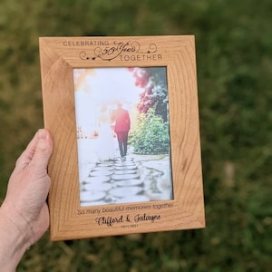 50th Wedding Anniversary Gift  for Parents, Personalized  Anniversary Picture Frame, wedding Anniversary Frame,
