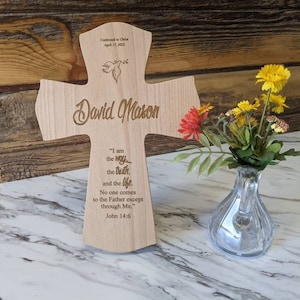 Personalized Baptism Cross for Baptism, Baptism Cross Personalized, Personalized Baptism Gift, Laser Engraved Cross, Religious Gift,