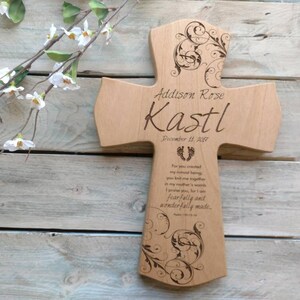 Newborn Nursery Decor Cross, Personalized Newborn Gift, Newborn Gift, Cross, Religious Gift, twin newborn