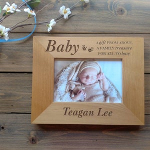 Personalized Baby A Gift From Above Picture Frame, Newborn Gift Baby Frame, Personalized Baby Frame, Newborn Baby Gift, Engraved Newborn