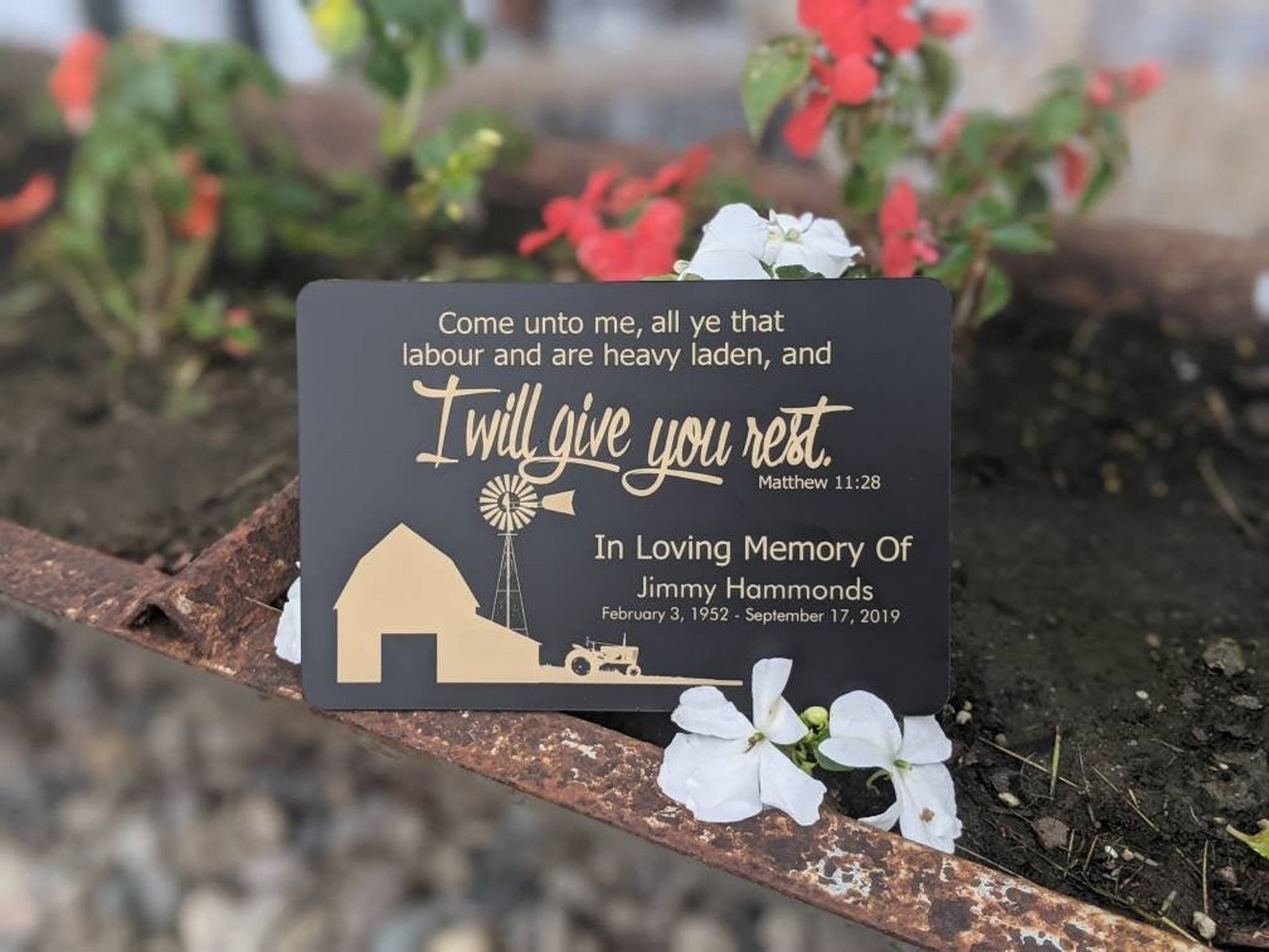 4x6 Personalized Name Bench Plate Memorial Outdoor Bench Etsy