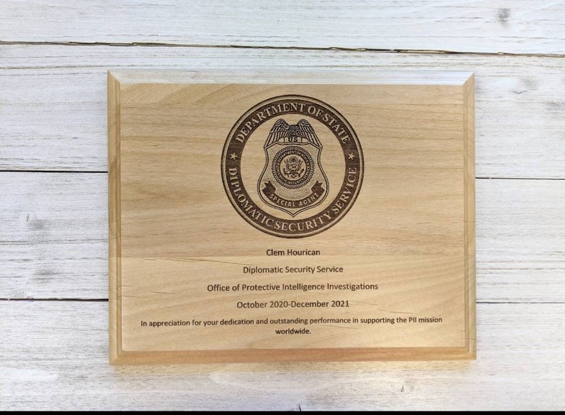 Custom Award Plaque, Laser Engraved Award, Recognition plaque, custom awards, wood plaque award, personalized award plaque image 1