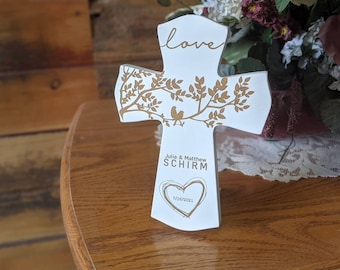 Personalized Wedding Cross Gift for Couple,  wedding cross, gift, small wall cross, couple wedding Gift, Personalized