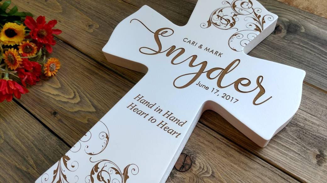 Personalized Wedding Cross Religious Wedding Cross Etsy