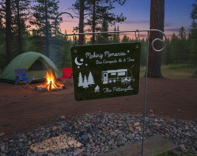 Campsite last name sign, custom camping sign for RV, Campsite custom signage, Campsite custom sign, Camping decor for RV