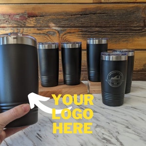 Business Gifts With Logo Tumbler ,Personalized Tumbler Business Anniversary,  20 oz Travel Tumbler with Logo, Cooperate Gift, Bulk Tumbler