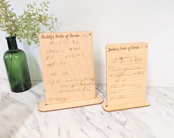 Regalo de escritura real, Carta escrita a mano en madera, Su carta escrita a mano, regalos de escritura real,