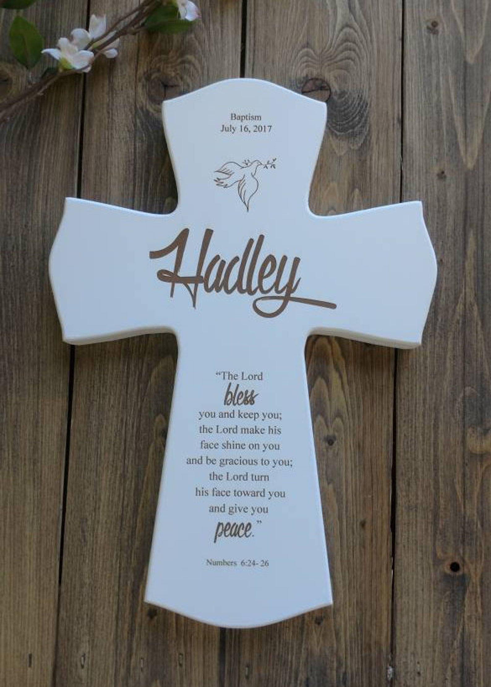 Godchild Baptism Cross Gift Baptism Cross Personalized Etsy