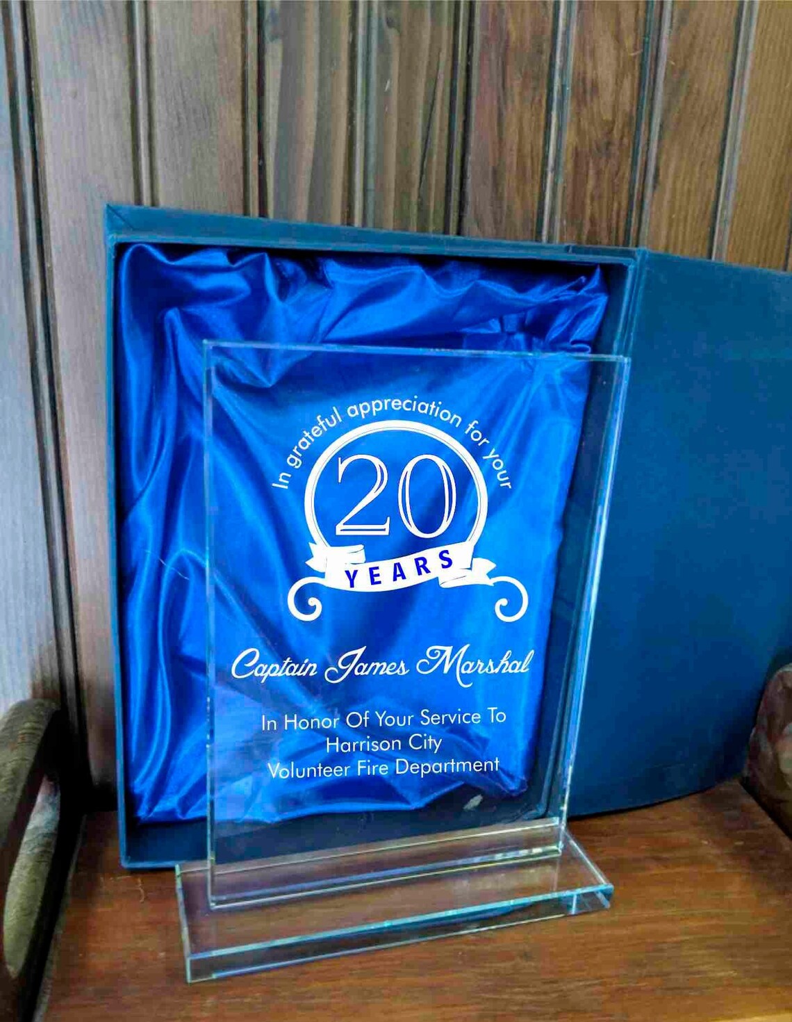 Glass Award Plaque Retirement Glass Award Plaque Engraved Etsy