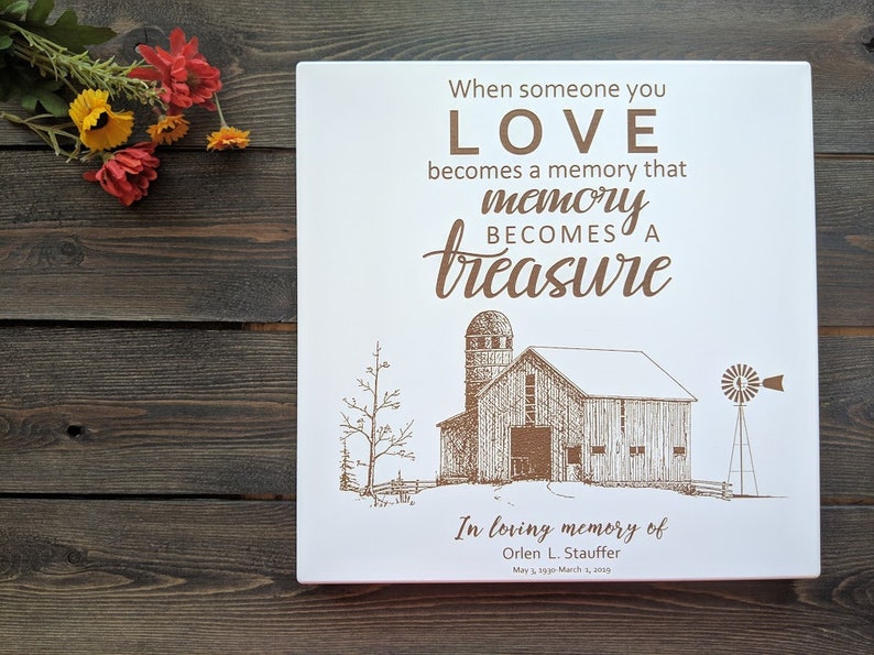 Memorial Plaque for Farmer Memorial Farming Gift Etsy