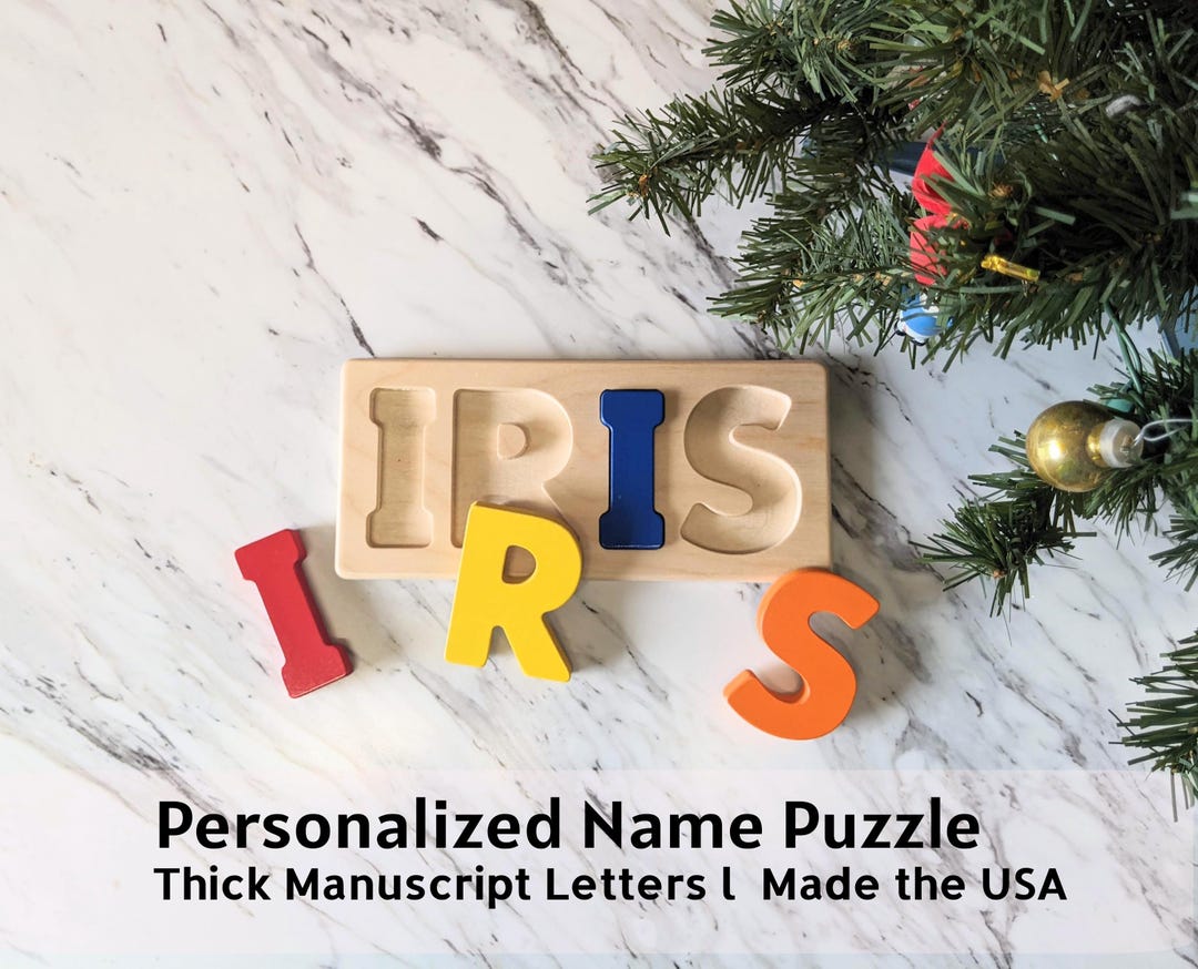 Child's Name Puzzle for Toddler, Personalized Name Puzzle, Christmas