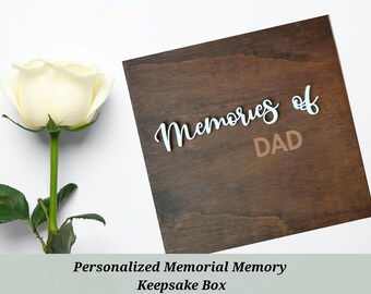 Keepsake box engraved wood, Personalized Memorial Keepsake box , Memorial keepsake box for friend, Memorial keepsake box daughter,