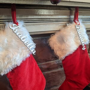 Christmas stocking tags, Christmas stocking personalized tag,  name stocking tag, labels Christmas Gift Tags,
