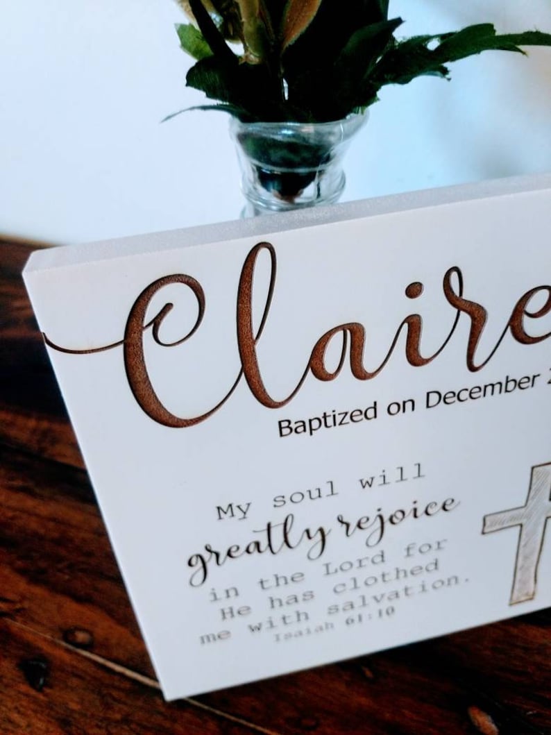 Baptism Gift Girl, Personalized Baptism Gift for Godchild, Daughter ...