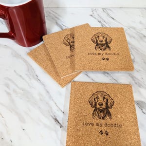 dog breed coasters for dog lover ,Dog coaster set , Dog coasters set Dog coasters Dog Breed Gifts Doodle Dog Coasters Dog lover gift for her