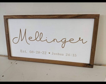 Last name Wedding Sign, Wedding Gift for couple,  last name sign, wedding gift for bridal shower, last name sign gift