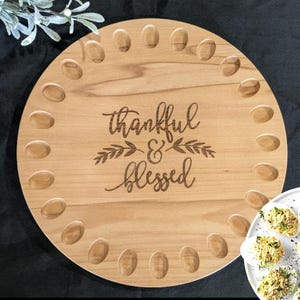 Housewarming gift for couples, Large Platter for 24 Deviled Eggs,  Deviled egg Platter Tray, Egg Board