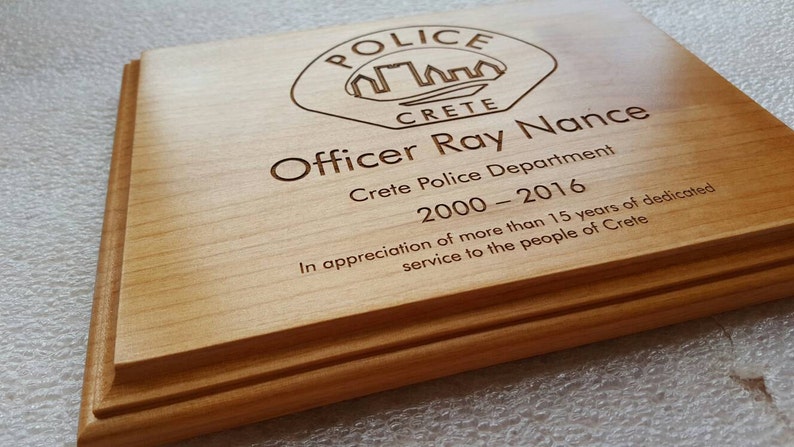 Custom Award Plaque, Laser Engraved Award, Recognition plaque, custom awards, wood plaque award, personalized award plaque image 4