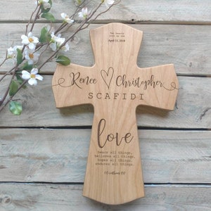 Personalized Wood Wedding Cross for newlyweds, Personalized Wedding Gift, Wedding Cross, Personalized Wedding Gifts,