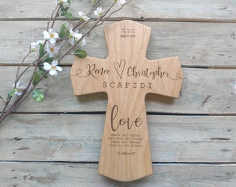 Personalized Wood Wedding Cross for newlyweds, Personalized Wedding Gift, Wedding Cross, Personalized Wedding Gifts,