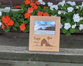 I'd give my best day to Farm one more day with you Memorial Picture Frame , Personalized Farming Memorial Picture Frame for loss, farming