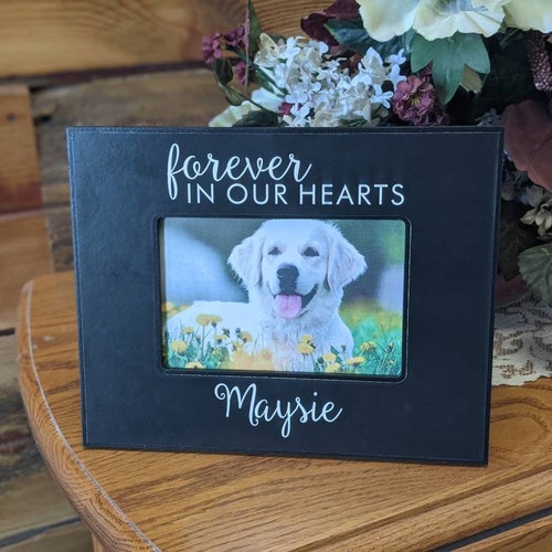 Engraved Dog Memorial Glass Picture Frame Pet Memorial Dog Etsy