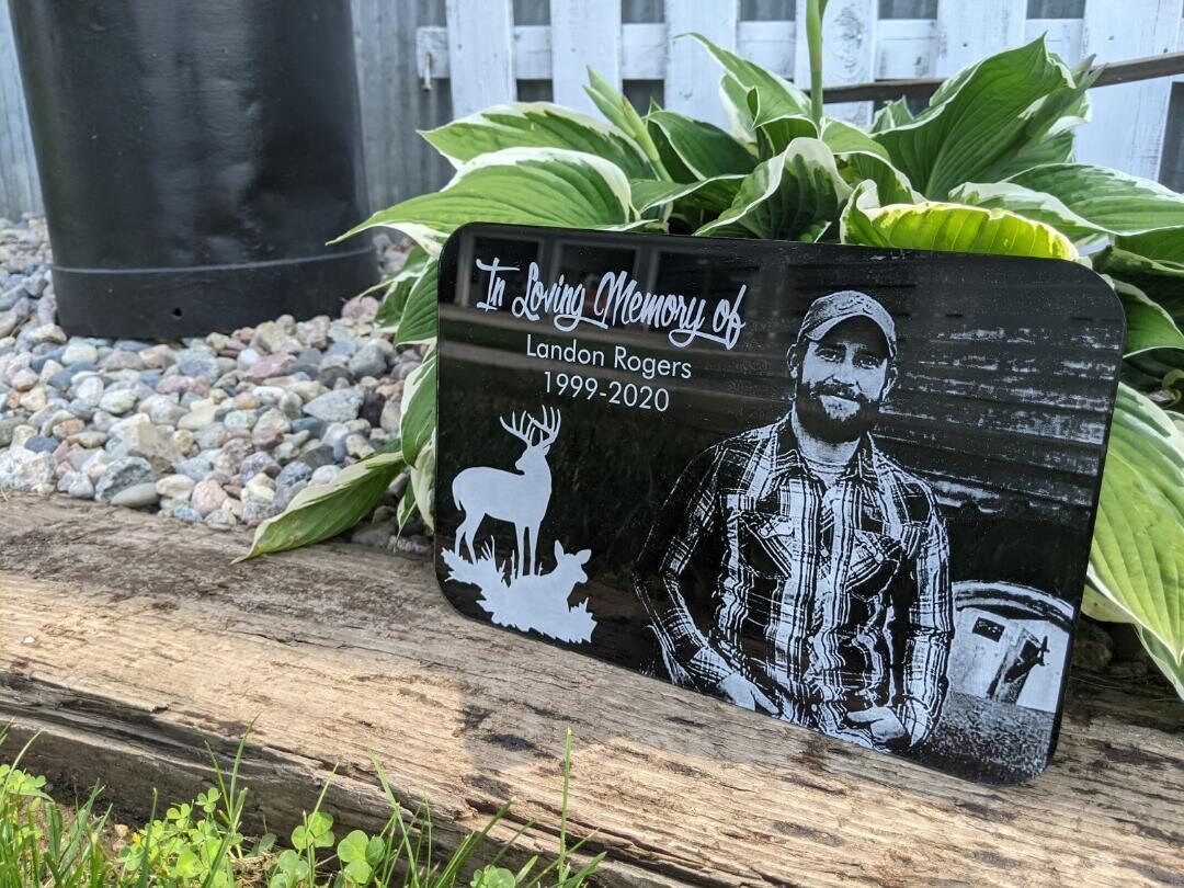 11.75 X 7.5 Outdoor Memorial Gift With Photograph, Picture Memorial