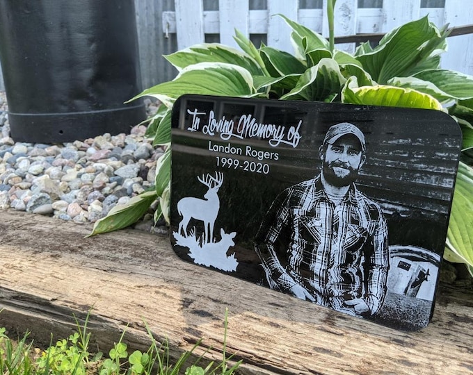 10x6.5 Outdoor Memorial Gift With Photograph Picture Memorial Etsy