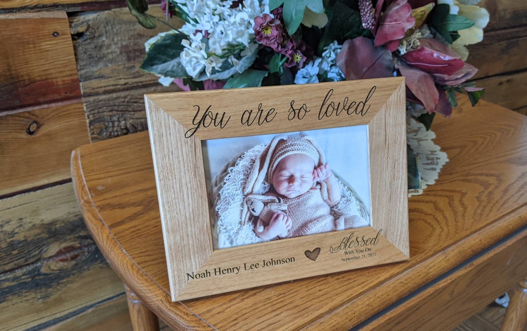 Baby Picture Frame for New Baby, Custom Newborn Gift Baby Frame ...