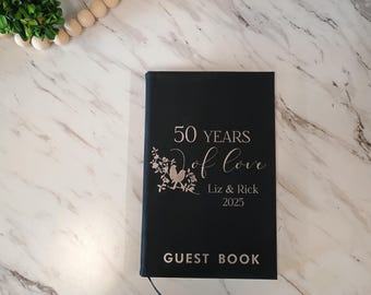 50th Anniversary  Guest book Personalized, 50th Anniversary Guest Book for party, 50th Anniversary Gift Decoration Guest Book