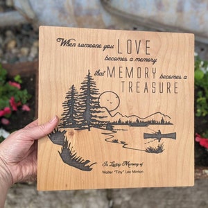 Fishing memorial gift for men, fishing memorial gift for dad, loss of fisherman,personalized fish memorial gift
