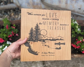 Fisherman Memorial Plaque for Memorial Gift, Memorial Fishing Gift, Personalized Memorial Gift,